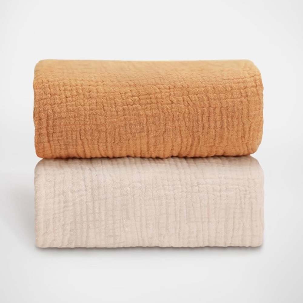 •SOLD• New 2pk Cotton Muslin Bassinet Sheets